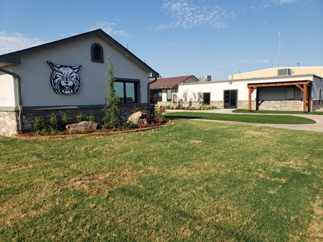 Professional-grade putting green and landscaping installed in Southwest Oklahoma
